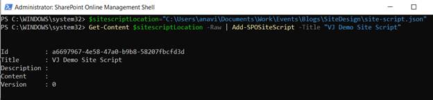 How To Create A Site Design And Site Script For SharePoint Online Modern Team Site